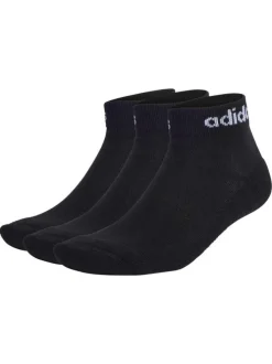 Lot de 3 paires de chaussettes basses en coton mélangé noires unies