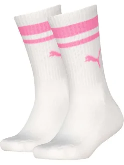 Lot de 2 paires de chaussettes hautes en coton mélangé blanches