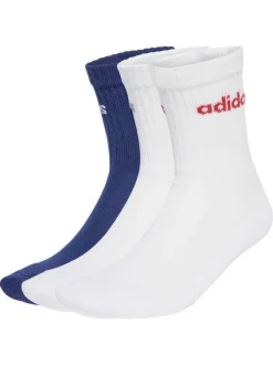Lot de 3 paires de chaussettes en coton mélangé multicolores unies mi-hautes