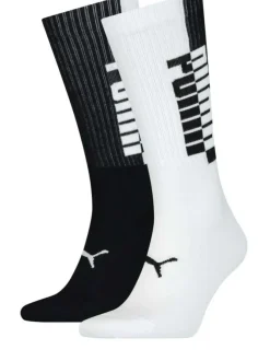 Lot de 2 paires de chaussettes noires bicolores pour homme avec logo