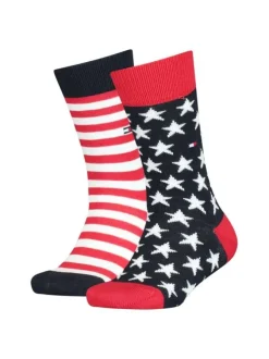 Lot de 2 paires de chaussettes hautes multicolore en coton