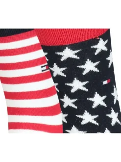 Lot de 2 paires de chaussettes hautes multicolore en coton