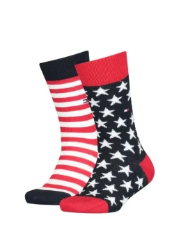 Lot de 2 paires de chaussettes hautes multicolore en coton