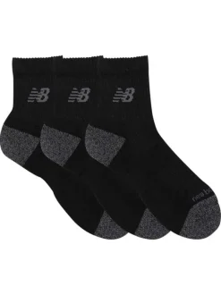 Lot de 3 paires de chaussettes basses noires unies avec logo imprimé