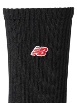 Lot de 3 paires de chaussettes noires hautes avec logo iconique