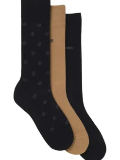 Lot de 3 paires de chaussettes en coton multicolores à coupe haute
