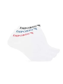 Lot de 3 paires de chaussettes Basses blanches en coton unies