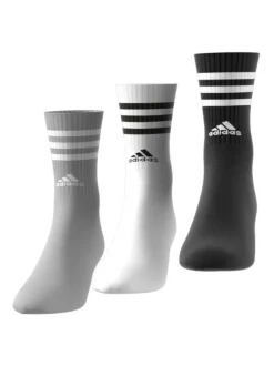Lot de 3 paires de chaussettes mi-hautes multicolores unies avec logo iconique