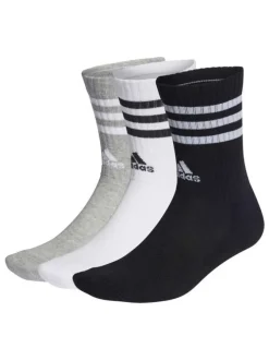 Lot de 3 paires de chaussettes mi-hautes multicolores unies avec logo iconique