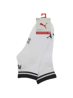 Lot de 2 paires de chaussettes basses blanches uni avec nom iconique