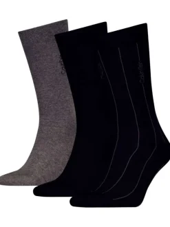 Lot de 3 paires de chaussettes hautes noires unies avec une coupe haute