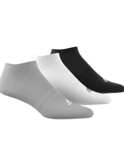 Lot de 3 paires de chaussettes basses, noirs, grises et blanches unies