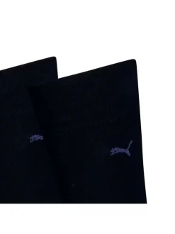 Lot de 2 paires de chaussettes noires unies avec une coupe haute