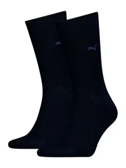 Lot de 2 paires de chaussettes noires unies avec une coupe haute