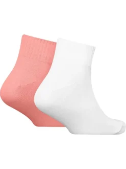 Lot de 2 paires de chaussettes basses bicolores avec logo iconique brodé
