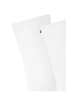 Lot de 3 paires de chaussettes hautes en coton mélangé blanches unies