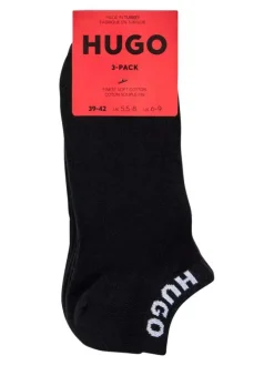 Lot de 3 paires de chaussettes en coton mélangé noires unies