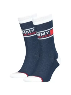 Lot de 2 paires de chaussettes hautes marines en coton