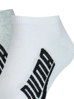 Lot de 2 paires de chaussettes basses blanches unies avec coupe mi-haute