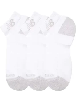 Lot de 3 paires de chaussettes blanches unies tailles basses avec logo