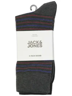 Lot de 3 paires de chaussettes hautes noires rayées avec une coupe haute