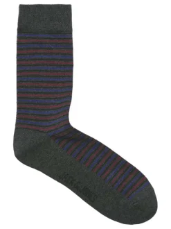 Lot de 3 paires de chaussettes hautes noires rayées avec une coupe haute