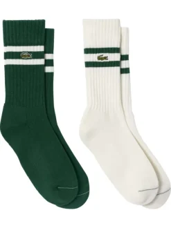 Lot de 2 paires de chaussettes hautes en coton mélangé multicolores
