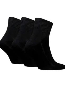 Lot de 3 paires de chaussettes mi-hautes noires unies avec logo Levi's®
