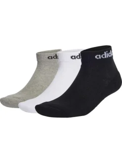 Lot de 3 paires de chaussettes basses en coton mélangé multicolores unies