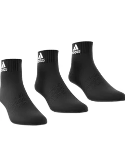 Lot de 3 paires de chaussettes basses noires unies à logo contrastant