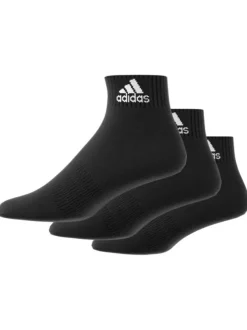Lot de 3 paires de chaussettes basses noires unies à logo contrastant