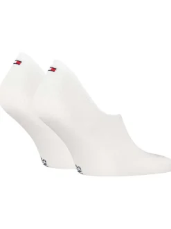 Lot de 2 paires de chaussettes en coton mélangé blanches unies coupe courte