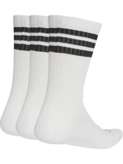 Lot de 3 paires de chaussettes hautes blanches pourvues du logo de la marque