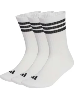 Lot de 3 paires de chaussettes hautes blanches pourvues du logo de la marque