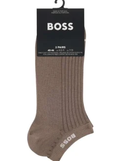 Lot de 2 paires de chaussettes en coton unies à coupe basse