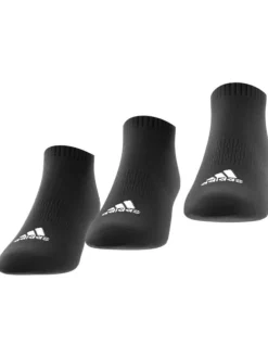 Lot de 3 paires de chaussettes basses noires unies à logo contrastant