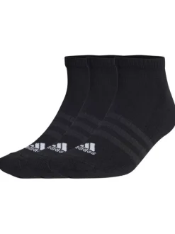 Lot de 3 paires de chaussettes basses noires unies à logo contrastant