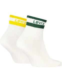 Lot de 2 paires de chaussettes en coton mélangé multicolores à rayures
