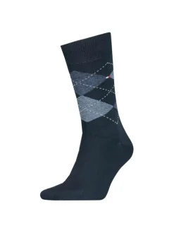 Lot de 2 paires de chaussettes hautes en coton mélangé marine unies