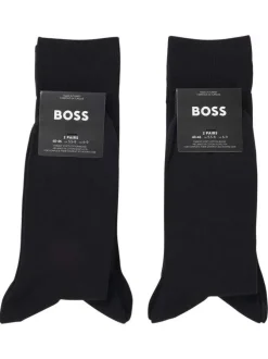 Lot de 4 paires de chaussettes hautes en coton mélangé noires unies