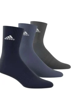 Lot de 3 paires de chaussettes multicolores rayées hautes et logo blanc