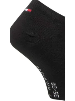 Lot de 2 paires de chaussettes basses en coton mélangé noires unies