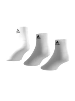 Lot de 3 paires de chaussettes coupe quarter en partie en coton blanc uni