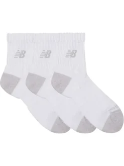Lot de 3 paires de chaussettes basses blanches unies avec logo imprimé