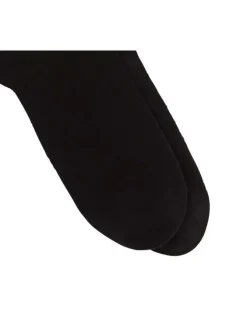 Lot de 3 paires de chaussettes basses en coton mélangé noires unies coupe courte