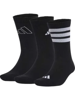 Lot de 3 paires de chaussettes mi-hautes noires unies différentes