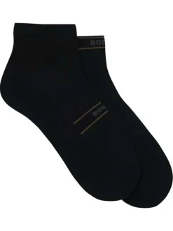 Lot de 2 paires de chaussettes basses en coton mélangé noires