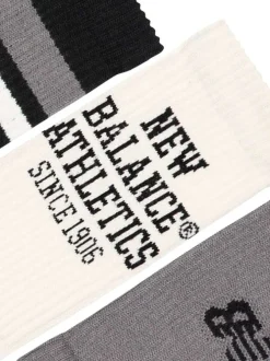 Lot de 3 paires de chaussettes grises unies avec une taille haute