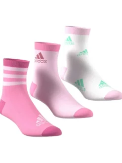 Lot de 3 paires de chaussettes logotypées mi-hautes en coton à nuances de rose