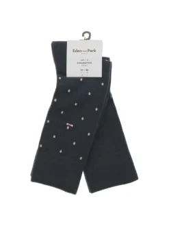 Lot de 2 paires de chaussettes hautes en coton mélangé nuit à pois roses